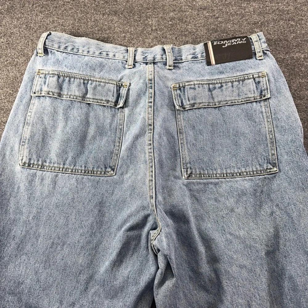 Tommy Jeans Mens 38x32 Carpenter Denim Wide Leg 90s Streetwear Vintage